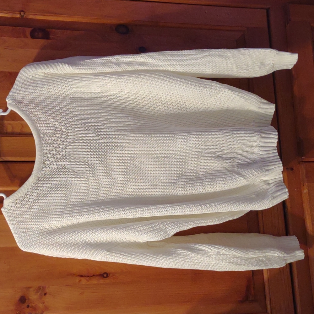 Shein open back sweater